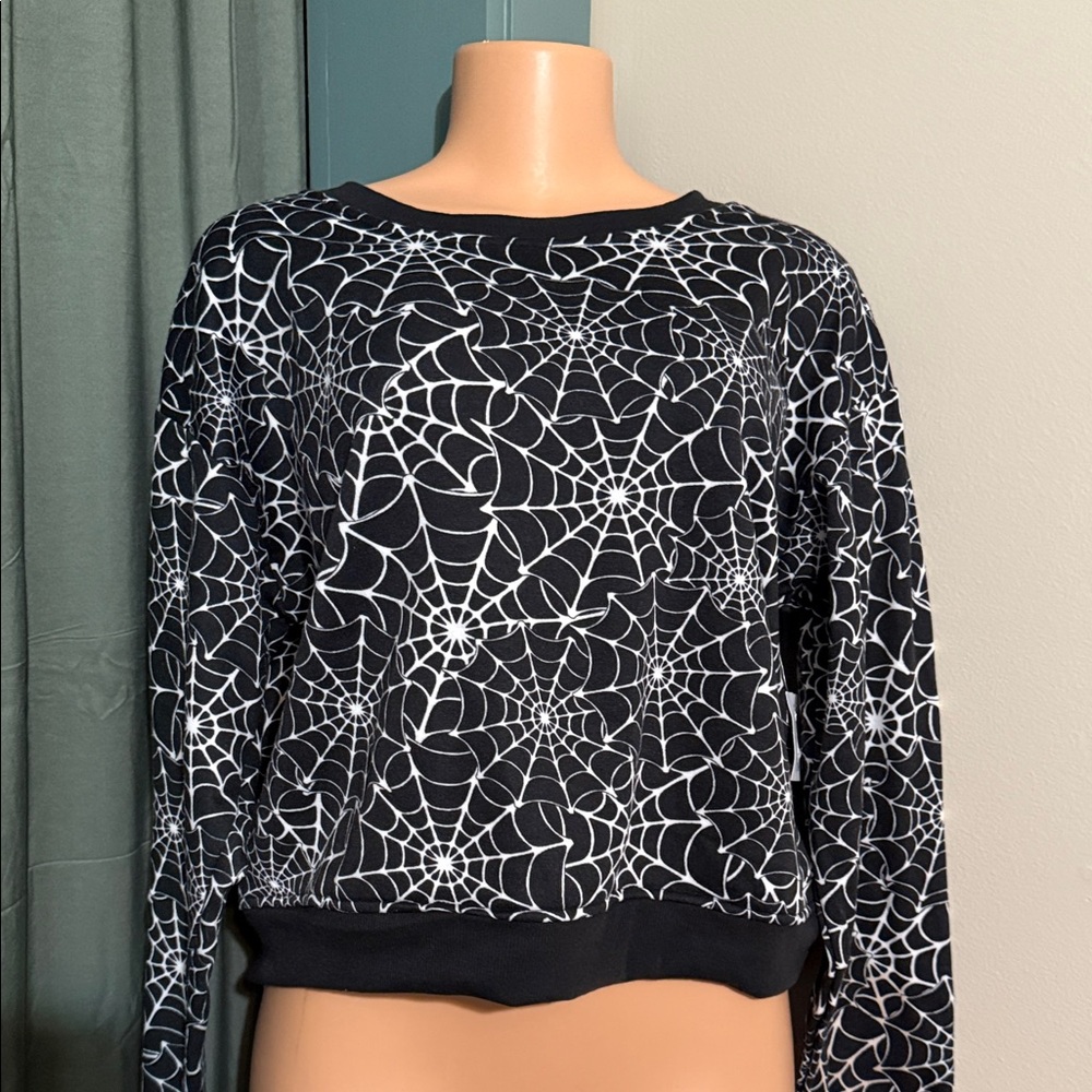 Chic XL Black Spiderweb Sweater by Better Together